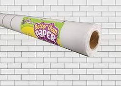 Image of White Subway Tiles Better Than Paper Bulletin Board Roll