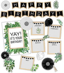 Image of Birthday Bulletin Board Simply Boho