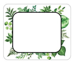 Image of Leaves Adhesive Name Tags Simply Boho