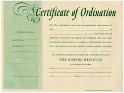 Image of Certificate-Ordination-Minister (8-1/2′ x 11)