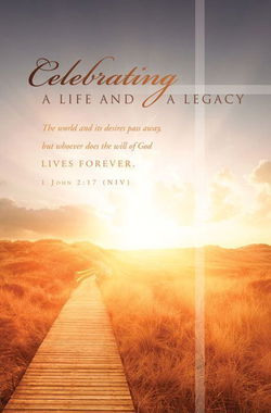 Image of Bulletin – Funeral Celebrating Life And A Legacy 8.5 x 11 – 100pk