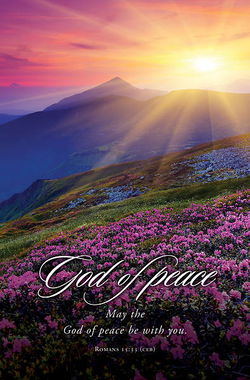 Image of Bulletin-God Of Peace (Funeral) (Romans 15:33) (Pack Of 100)