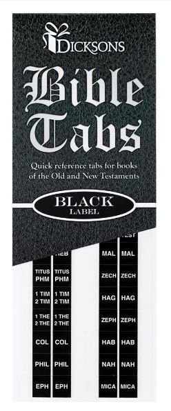 Image of Black Quick Reference Adhesive Old and New Testament Bible Indexing Tabs