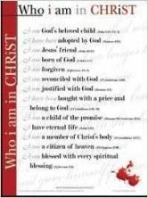 Image of Who I Am In Christ Wall -Laminated Sheet, 19′ x 26”
