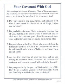 Image of Your Covenant With God