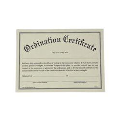 Image of Ordination Certificate Bishop