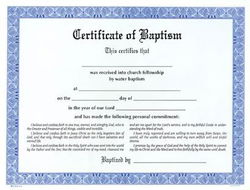 Image of Baptism Certificate CLP