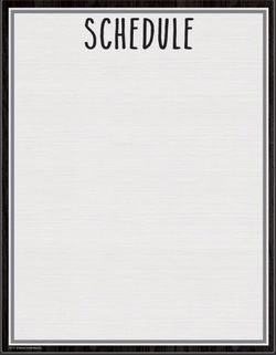 Image of Schedule Write-On / Wipe-Off Chart 17′ x 22”