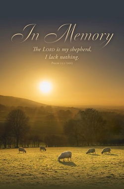 Image of Bulletin – In Memory: The Lord Is My Shepherd 100pk