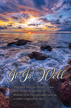 Image of Bulletin – Funeral It Is Well Pkg. 100