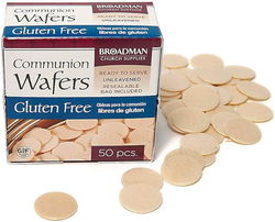 Image of Communion Wafer, Bread,  Gluten Free, 50 Count, Round