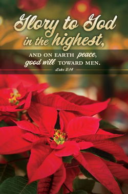Image of Bulletin Christmas-Glory to God in the Highest; Luke 2:14 (KJV)-Pkg 100
