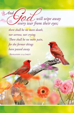 Image of Bulletin, Funeral, God will Wipe Away Every Tear, pkg/100