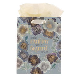 Image of Gift Bag Begin Each Day With A Grateful Heart Medium