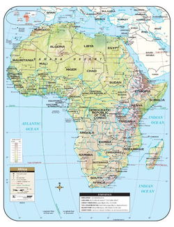 Image of Map: Africa Laminated 28’x 38′