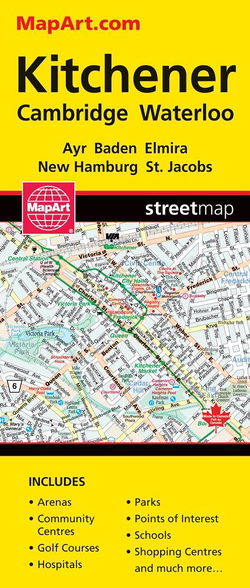 Image of Kitchener Cambridge Waterloo Street Map