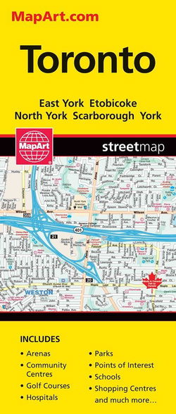Image of Toronto Street Map Folded