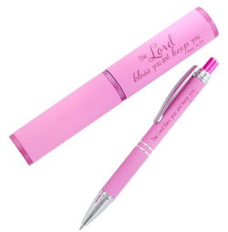 Image of Gift Pen The Lord Bless You, Pink – Numbers 6:24