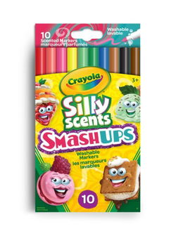 Image of Silly Scents Smash-Ups Washable Slim Markers, 10 Count