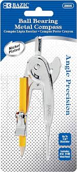 Image of Metal Ball Bearing Compass w/ #2 Wood Pencil