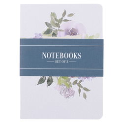 Image of Notebook Set 3pc White Rom. 12:12, Prov. 3:5, 2 Cor. 5:7