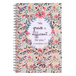 Image of Notebook Wirebound Grace Sufficient 2 Cor. 12:9