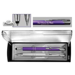 Image of Adoration Pen and Pencil Gift Set – Violet and Silver