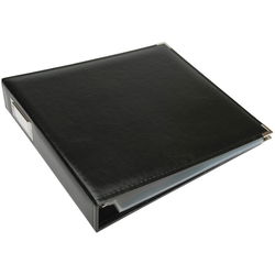 Image of Album D-Ring Leather Black 12″X12″