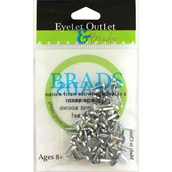 Image of Round Brads Silver 4mm 70/Pkg