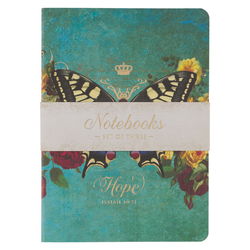 Image of Notebook Set 3pc Teal Isa 40:31, Pink Ps. 46:10, Orange Eph. 2:8