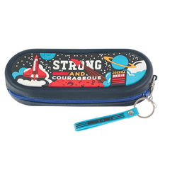 Image of Pencil Case Navy Strong and Courageous Josh. 1:9