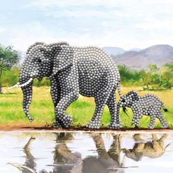 Image of Crystal Art Card Kit Elephant