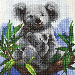 Image of Crystal Art Medium Framed Kit Cuddly Koalas