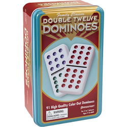 Image of Dominoes Double 12 Dots in Collectors Tin