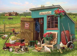 Image of Happy Hens Tray Puzzle