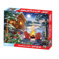 Image of 500 Pc Puzzle – Christmas Cabin