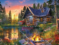 Image of 500 Pc Puzzle – Sun Kissed Cabin