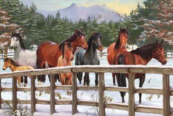 Image of Puzzle Tray Snowy Pasture 35 pc