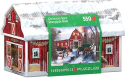 Image of Christmas Barn Tin 550 Pc Puzzle