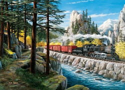 Image of Puzzle Rounding the Horn (Train) 1000 pc