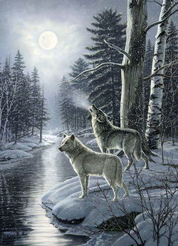Image of Puzzle Wolves by Moonlight 1000 pc