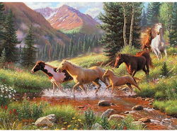 Image of 1000 Pc Puzzle Mountain Thunder (Horses)