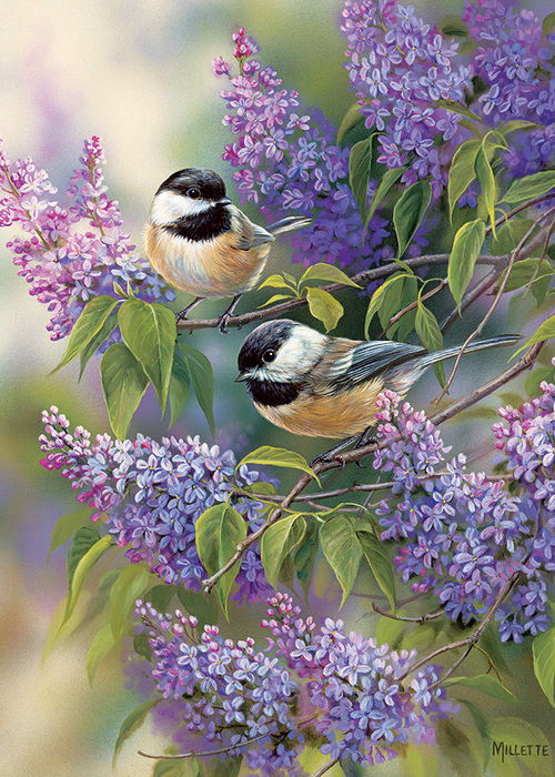 Image of Puzzle Tray Chickadee Duo 35 pc