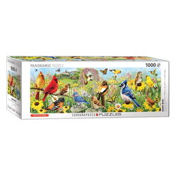 Image of 1000 Pc Puzzle – Backyard Birds Panoramic