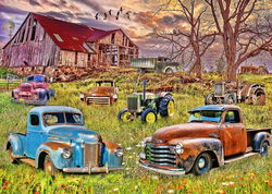 Image of 1000 Pc Puzzle – Old Trucks & Tractors
