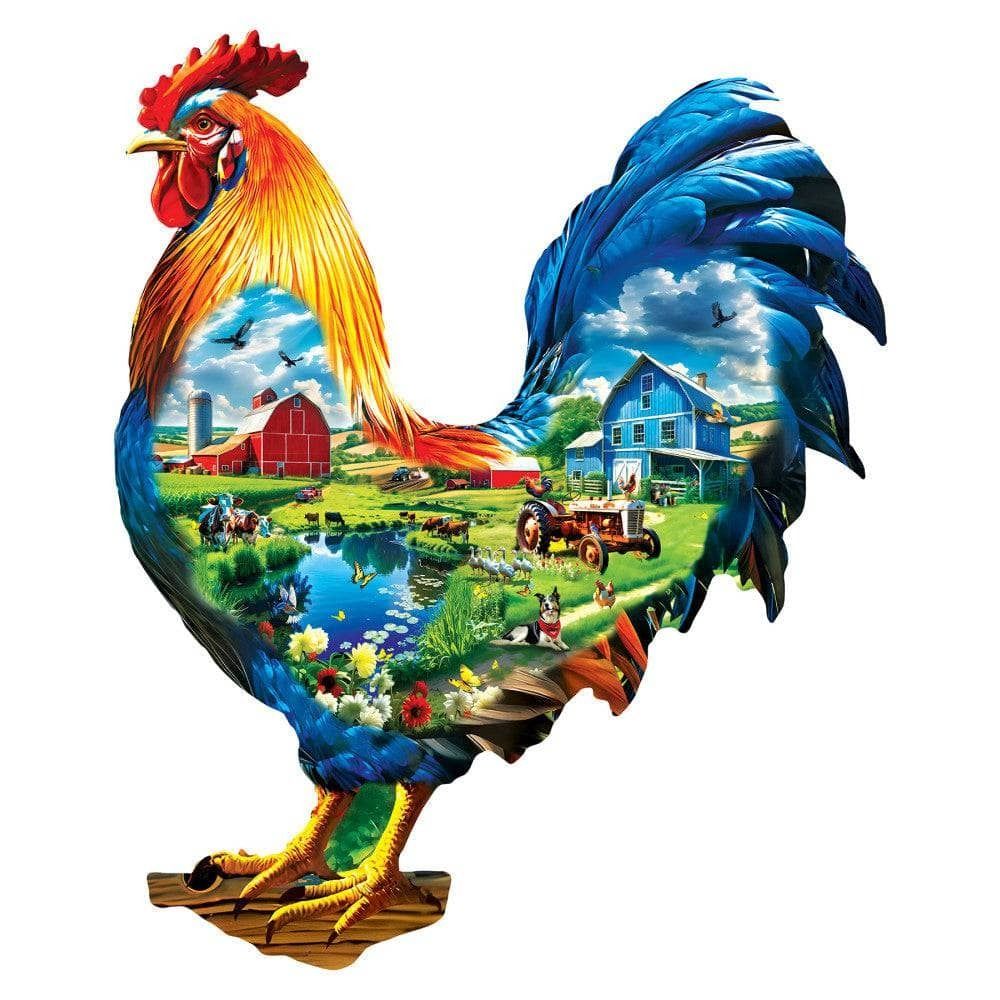 Image of 500 Pc Shaped Rooster Puzzle – The Rooster’s Song