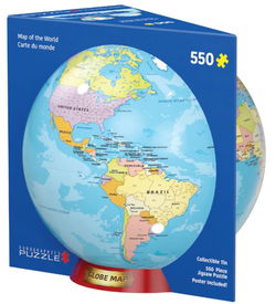 Image of 550 Pc Puzzle Map of the World Tin