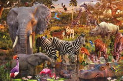 Image of Puzzle African Animal World 3000pc