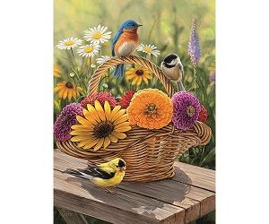 Image of Puzzle Tray Bluebird and Bouquet 35pc