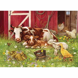 Image of Puzzle Barnyard Babies 350 pc Family Pieces